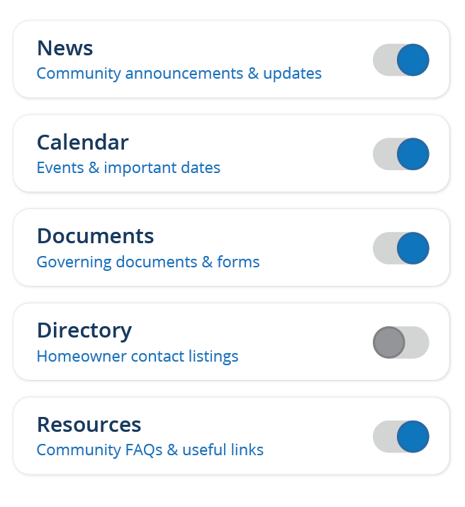 feature visibility